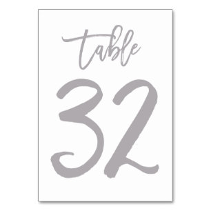 Numeração De Mesa Chic Lettered Table Number Prata Mesa 32
