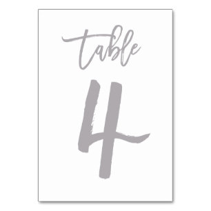 Numeração De Mesa Chic Lettered Table Number Prata MESA 4