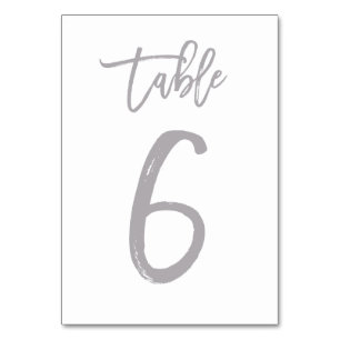 Numeração De Mesa Chic Lettered Table Number Prata MESA 6