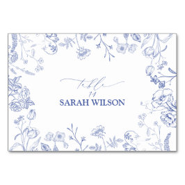 Numeração De Mesa Chinoiserie French Blue Victorian Place Card