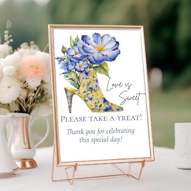 Numeração De Mesa Chinoiserie High-Heel Calçado Love is Sweet Sign (Criador carregado)