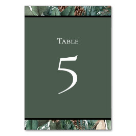 Numeração De Mesa Christmas Greenery Table Number Card