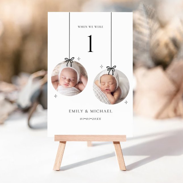 Numeração De Mesa Christmas When We Were Age Wedding Table Number (Criador carregado)