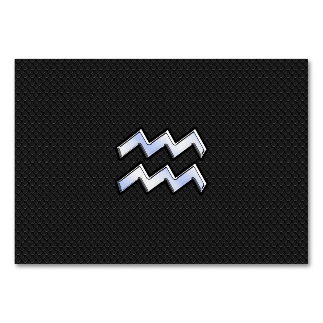 Numeração De Mesa Chrome like Aquarius Zodiac Sign on snake (Frente)