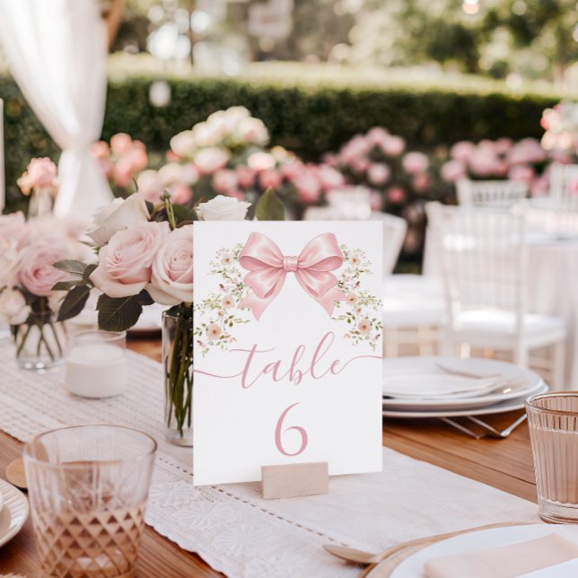 Numeração De Mesa Chuva de Bebê Arco Floral Rosa em Flor (Criador carregado)