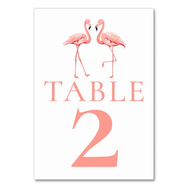 Numeração De Mesa Chuva de Noiva Tropical Rosa Flamingo Casamento Pr (Frente)