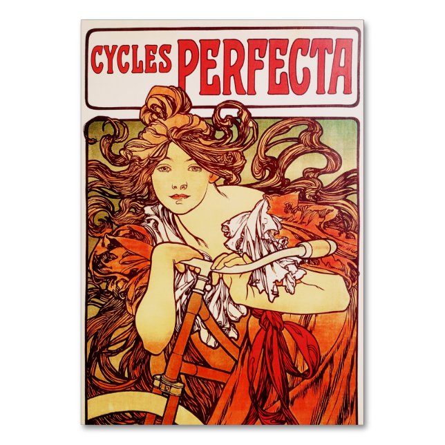 Numeração De Mesa Ciclos Perfecta de Alphonse Mucha (Frente)