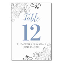 Cinza Azul no Casamento Branco Elegante Frilly