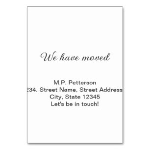 Numeração De Mesa cinza mínima que movemos para adicionar o nome e o