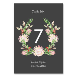 Numeração De Mesa Cinzas Rustic Weders Australianas Bold Font