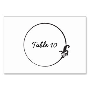 Numeração De Mesa Círculo da flor de lis