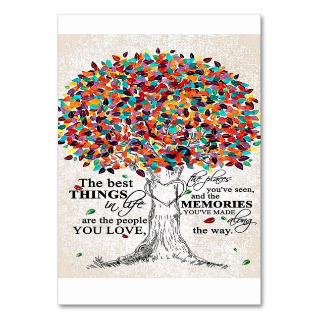 Numeração De Mesa Citação de Amor Para Marido, Presente de Aniversár (Frente)