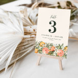 Numeração De Mesa Citrus orange botânica moderna número da mesa rúst<br><div class="desc">Citrus orange botânica moderna da mesa de casamento rustica número design. Uma coleção moderna.</div>
