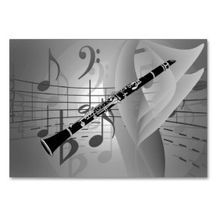 Numeração De Mesa Clarinet com Acentos Musicais