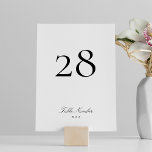 Numeração De Mesa Clássica Caligrafia Elegante Negra e Branca<br><div class="desc">Este Design faz parte de uma coleção; Entre em contato comigo se precisar de ajuda para encontrar designs ou produtos correspondentes; também disponível em cores alternativas</div>