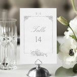 Numeração De Mesa Clássico Elegante francês Rococo Floral<br><div class="desc">Este clássico conjunto de designs decorativas históricas inspira-se nas gravações do pintor de corte francês Alexis Peyrotte,  do século XVIII,  com cinzas leves sobre folhas brancas de acanthus,  rolhas de ornamentados,  flores e folhas. Esta coleção é o complemento perfeito de um casamento elegante,  formal e romântico.</div>