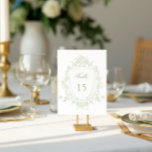 Numeração De Mesa Clássico Floral Crest Número da Tabela de Casament<br><div class="desc">c</div>
