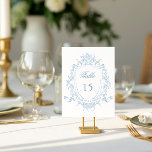 Numeração De Mesa Clássico Floral Crest Número da Tabela de Casament<br><div class="desc">c</div>