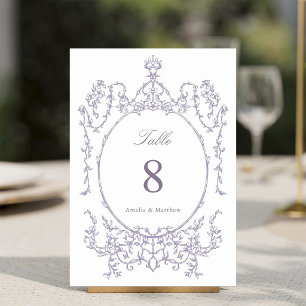 Numeração De Mesa Clássico Jardim Floral Quadro Lavanda Casamento