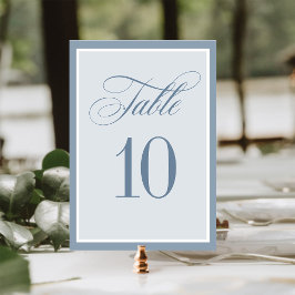 Numeração De Mesa Clássico Luxo | Casamento Elegante em Azul Poeiren
