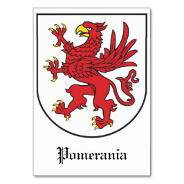 Numeração De Mesa Coat of Arms of Pomerania Majestic Griffin Art