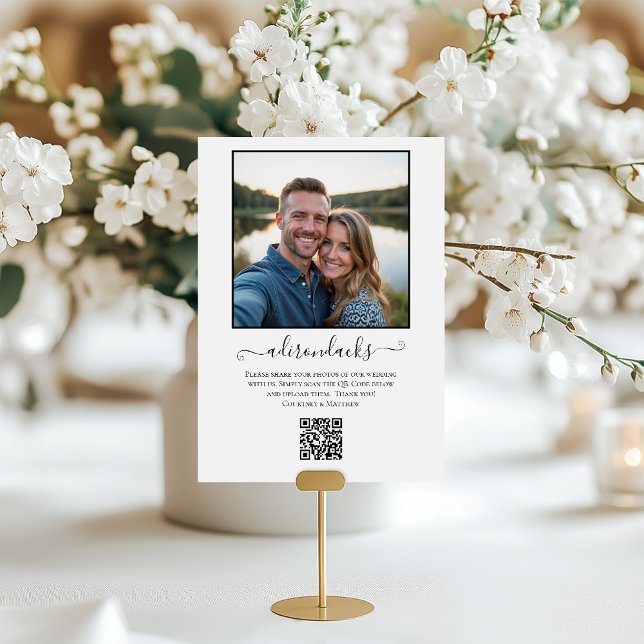 Numeração De Mesa Código QR de Compartilhamento de Fotos de Destino  (Criador carregado)