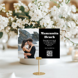 Numeração De Mesa Código QR de Compartilhamento de Fotos de Destino 
