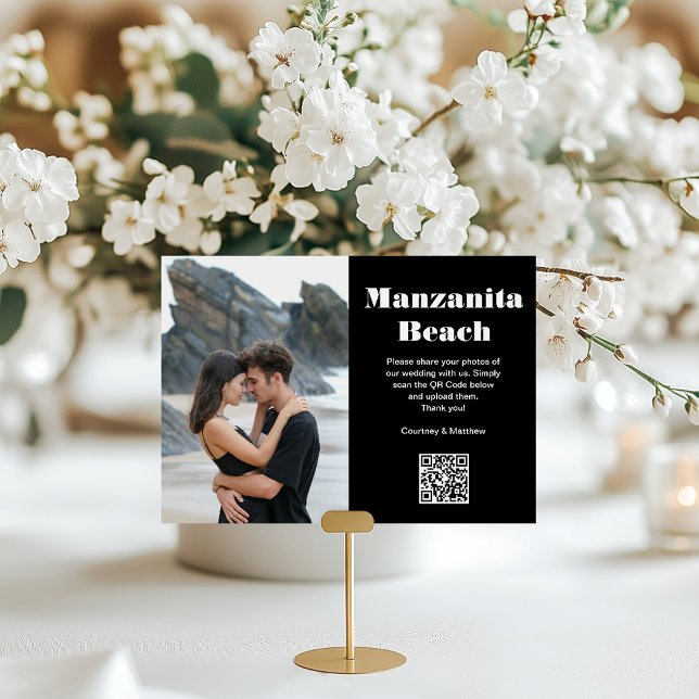 Numeração De Mesa Código QR de Compartilhamento de Fotos de Destino  (Criador carregado)
