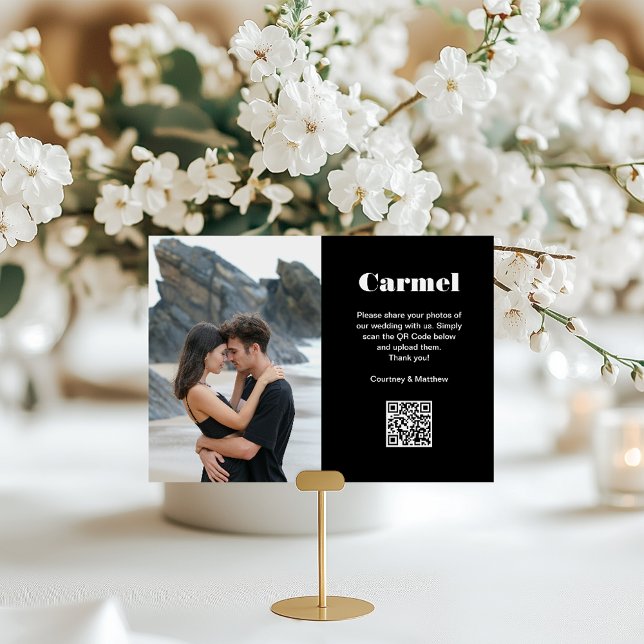 Numeração De Mesa Código QR de Compartilhamento de Fotos de Destino  (Criador carregado)