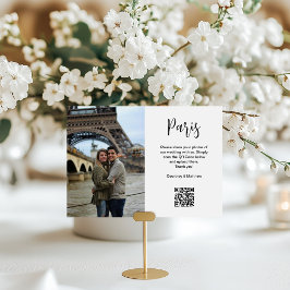 Numeração De Mesa Código QR de Compartilhamento de Fotos de Destino 