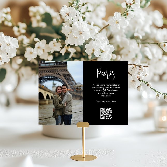 Numeração De Mesa Código QR de Compartilhamento de Fotos de Destino  (Criador carregado)