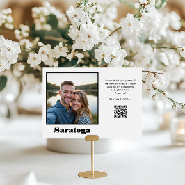 Numeração De Mesa Código QR de Compartilhamento de Fotos de Destino 