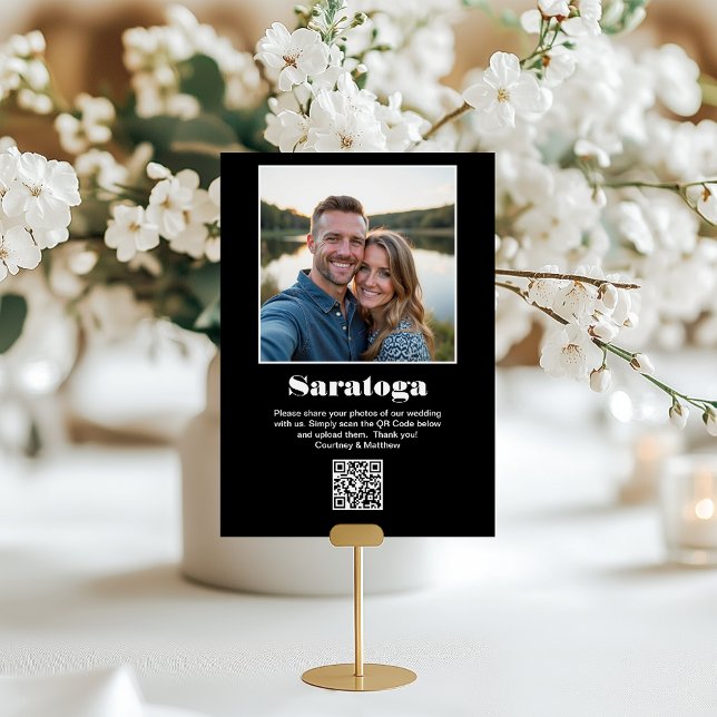 Numeração De Mesa Código QR de Compartilhamento de Fotos de Destino  (Criador carregado)