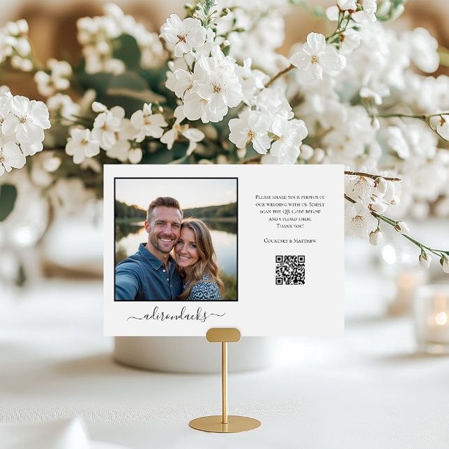 Numeração De Mesa Código QR de Compartilhamento de Fotos de Destino  (Criador carregado)