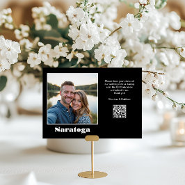 Numeração De Mesa Código QR de Compartilhamento de Fotos de Destino 
