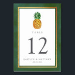 Numeração De Mesa Coleção de Casamentos de Abacaxi Tropical<br><div class="desc">Celebre em estilo com estas cartas de números de na moda e de mesa de casamento muito modernas. Este design é fácil de personalizar com a sua redação de eventos especiais e seus convidados ficarão entusiasmados quando eles virem esses números fabulosos de tabelas. *** COMO PEDIR *** Personalize e adicione...</div>