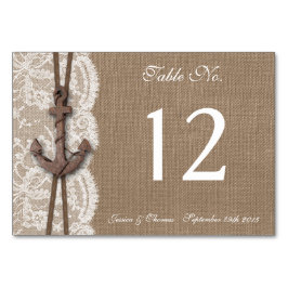 Numeração De Mesa Coleção de Casamentos de Âncoras Náuticas Russas