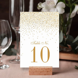Numeração De Mesa Coleção de Casamentos Vintage Glam Dourado Confe