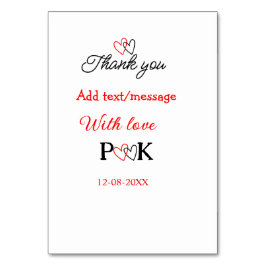 Numeração De Mesa Com amor adicione o nome do casal obrigado que voc