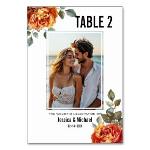 Numeração De Mesa Com foto e lista de convidados Marble Dreams Rosa