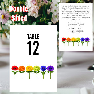 Numeração De Mesa Com texto atrás Casamento Floresça Juntos
