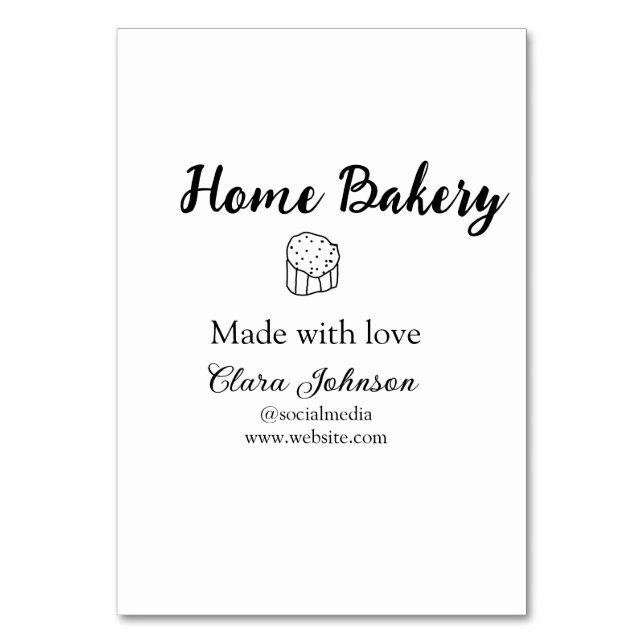 Numeração De Mesa Compartimento caseiro adicione seu nome de texto p (Frente)