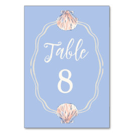 Numeração De Mesa concha marinha