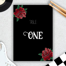 Numeração De Mesa Concurso Escolar para a Velha Tatuagem Branca e Ne