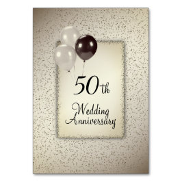 Numeração De Mesa consertar números 50º aniversário de casamento