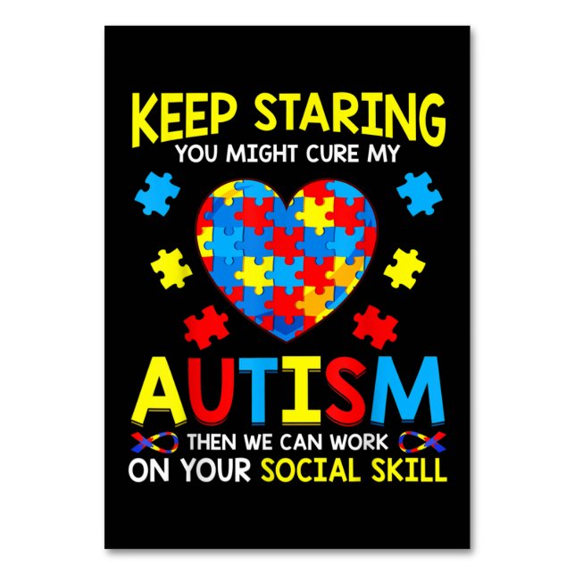 Numeração De Mesa Continua A Estreitá-Lo, Pode Curar O Meu Autismo (Frente)