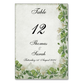 Numeração De Mesa Convite de Casamento Vicoriano do Prado