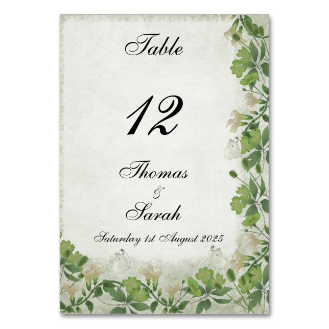 Numeração De Mesa Convite de Casamento Vicoriano do Prado (Frente)