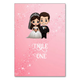 Numeração De Mesa Convites de Casamento Rosa com Sparkles Diamond