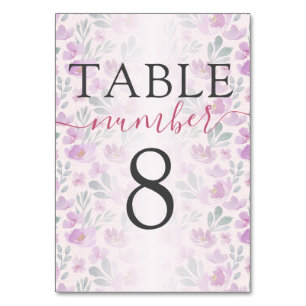 Numeração De Mesa Cor d'água, cor rosa-de-pedras e número de tabel